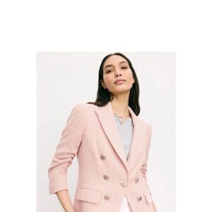 Veronica Beard Blush Pink Double-Breasted Blazer